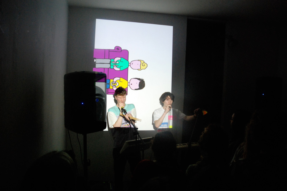 Urbanomic Events: 'Earth Moves', at Urbanomic Studio, Falmouth, 31 January 2009 - Hedluv and Passman performing
