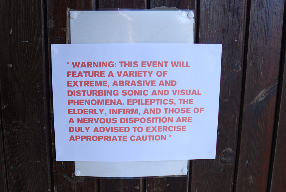 Urbanomic Events: Florian Hecker, Sound Out of Line, 27 June 2009, Urbanomic Studio, Falmouth