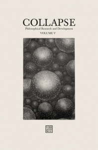 'Collapse volume 5: The Copernican Imperative', published by Urbanomic